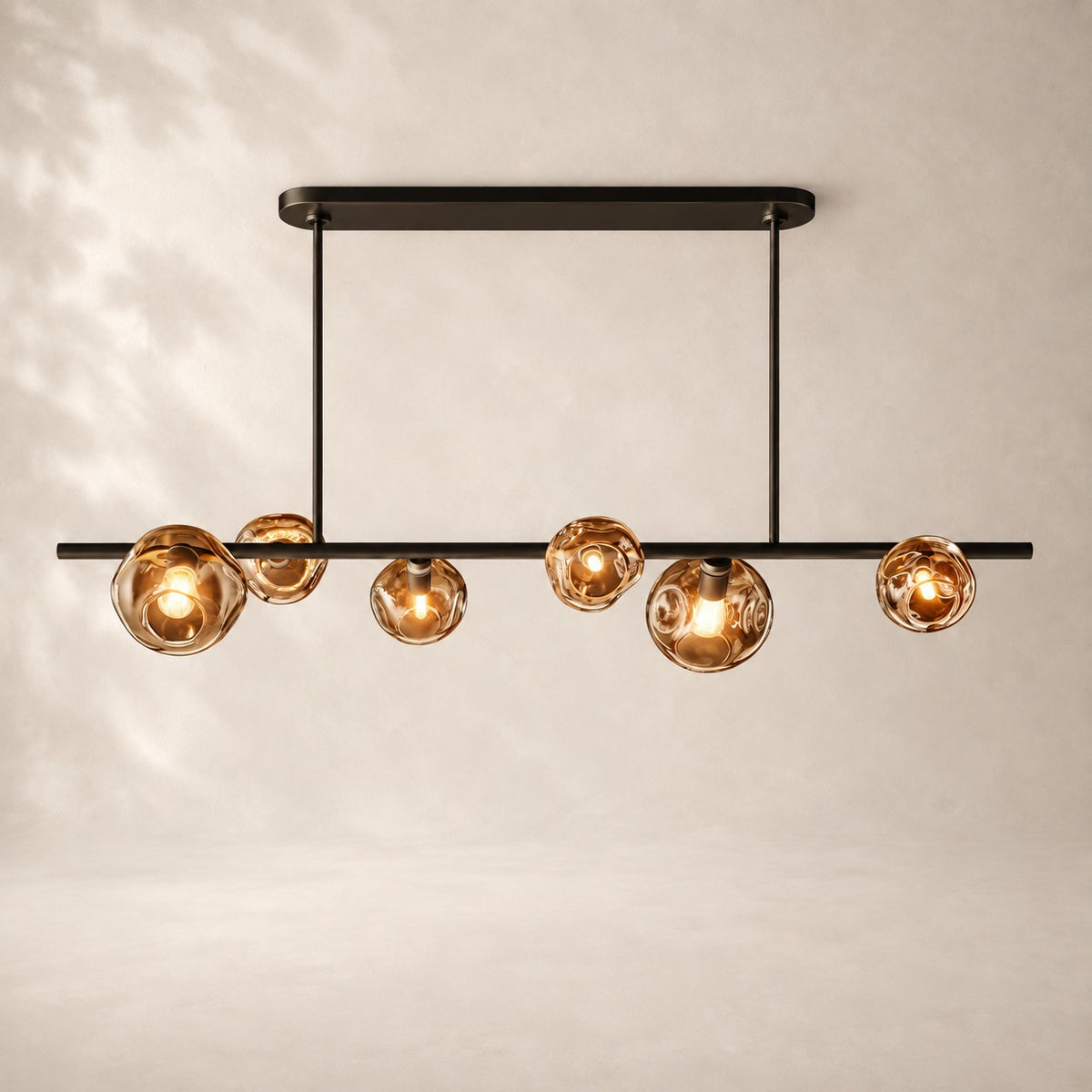 Bubeline Glass Linear Chandelier 60"