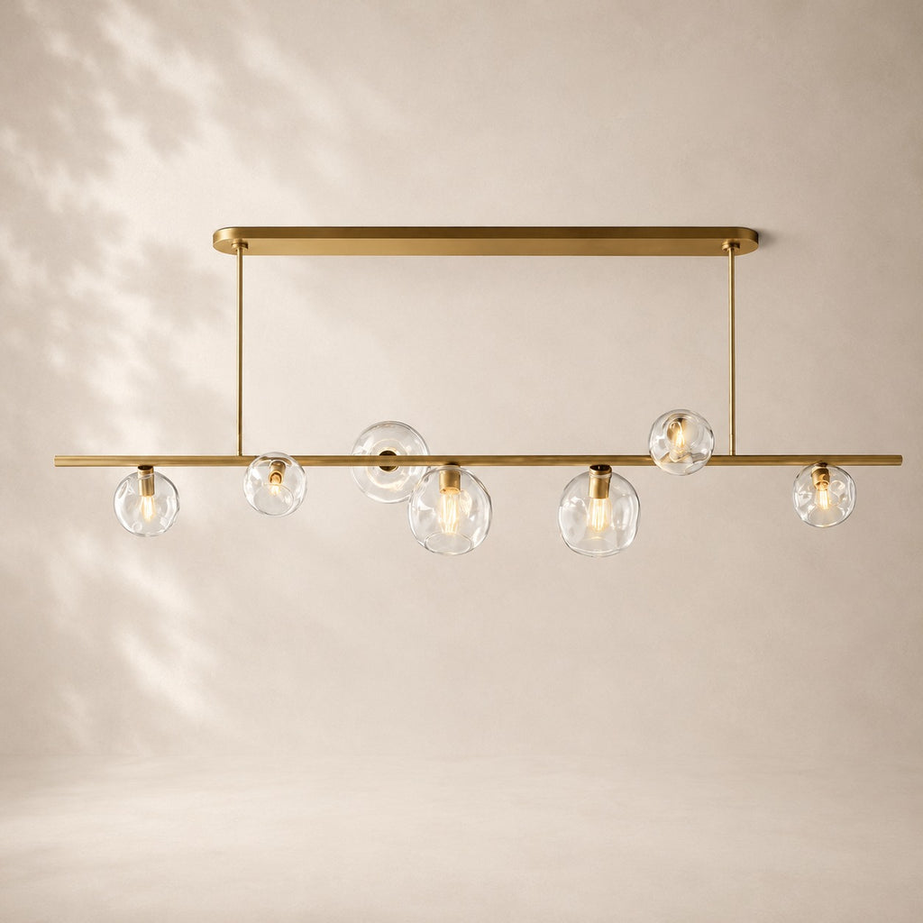Bubeline Glass Linear Chandelier 78"