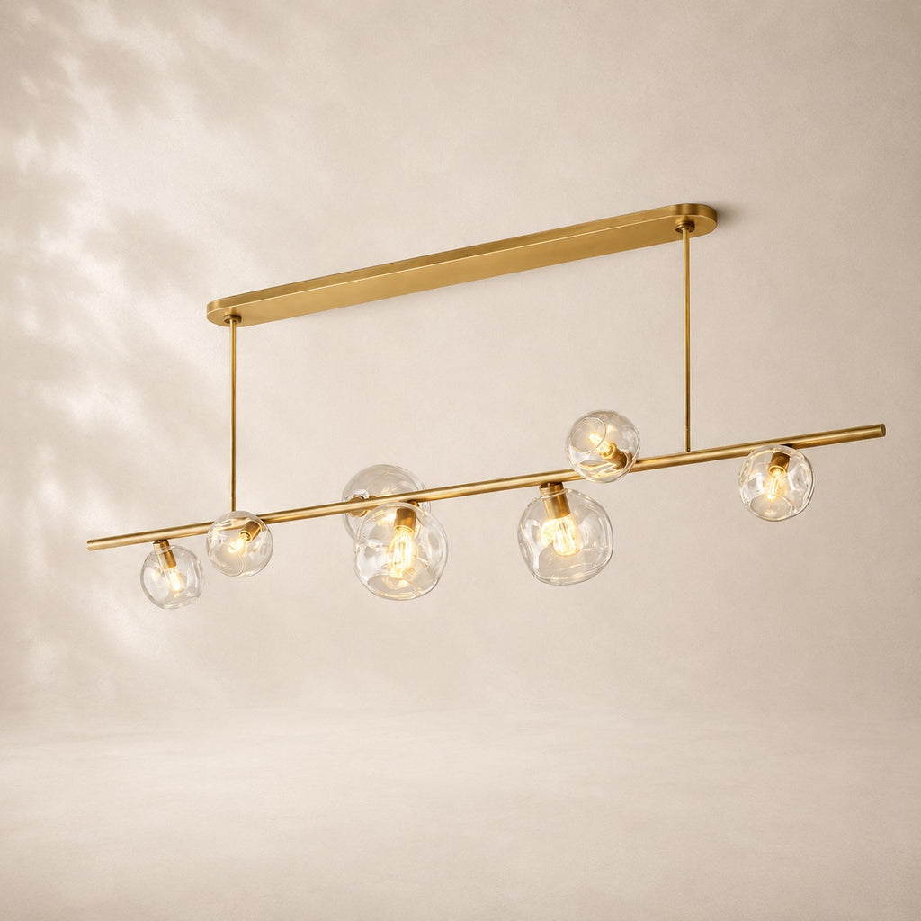 Bubeline Glass Linear Chandelier 78"