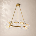 Bubeline Glass Round Chandelier 36"