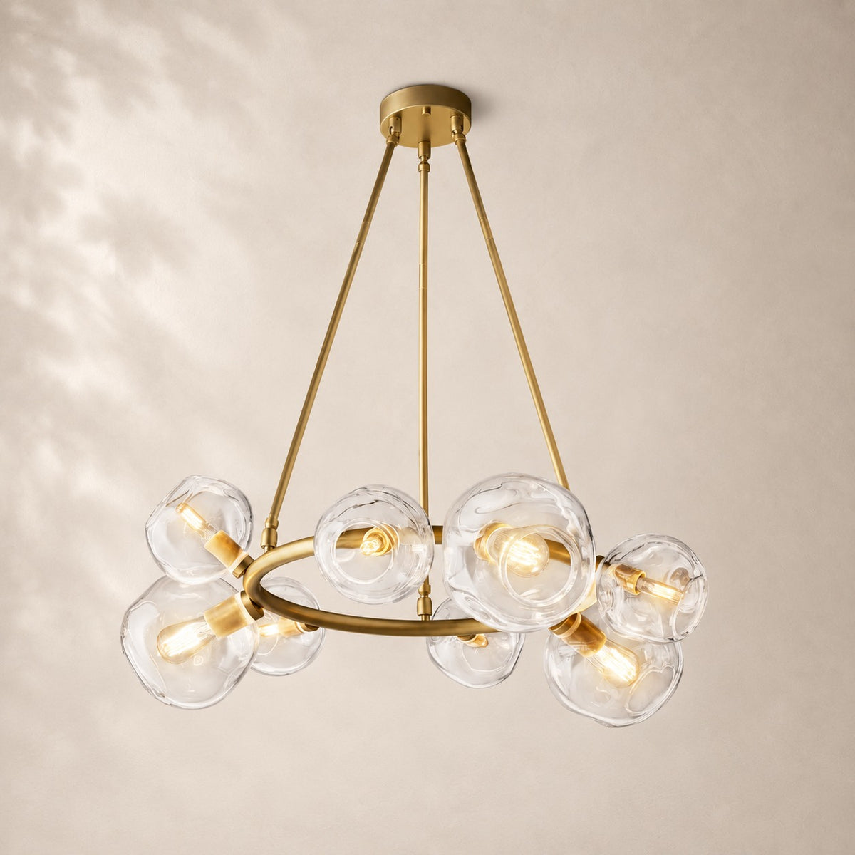 Bubeline Glass Round Chandelier 36"