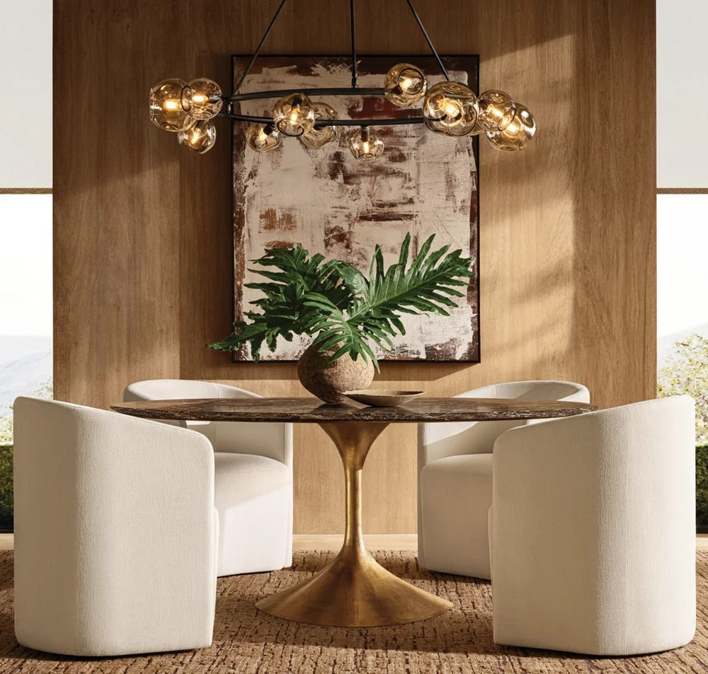 Bubeline Glass Round Chandelier 48"