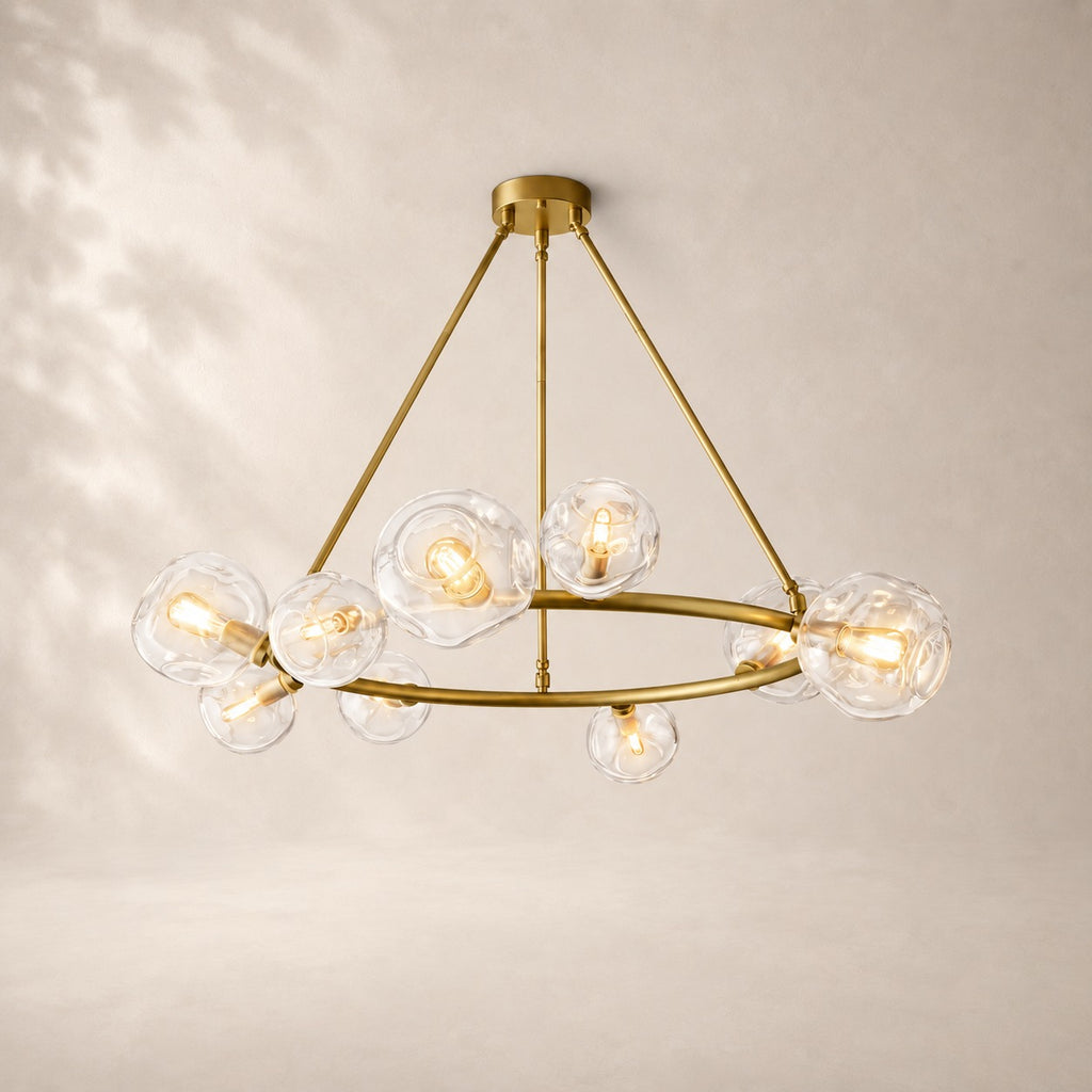 Bubeline Glass Round Chandelier 48"