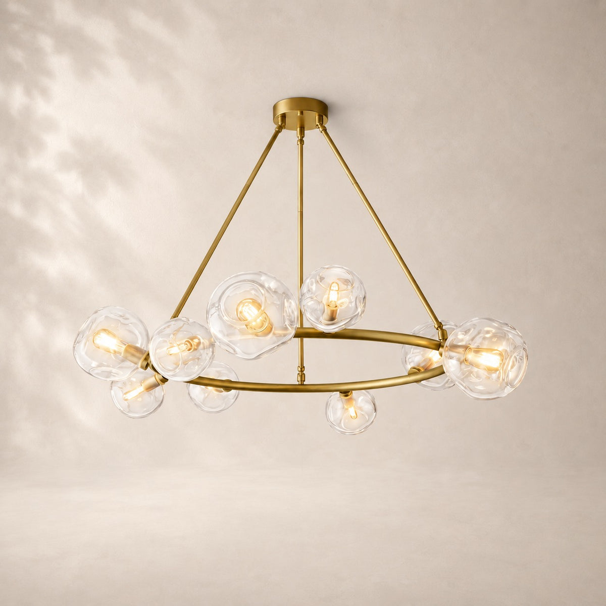 Bubeline Glass Round Chandelier 48"