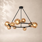Bubeline Glass Round Chandelier 48"