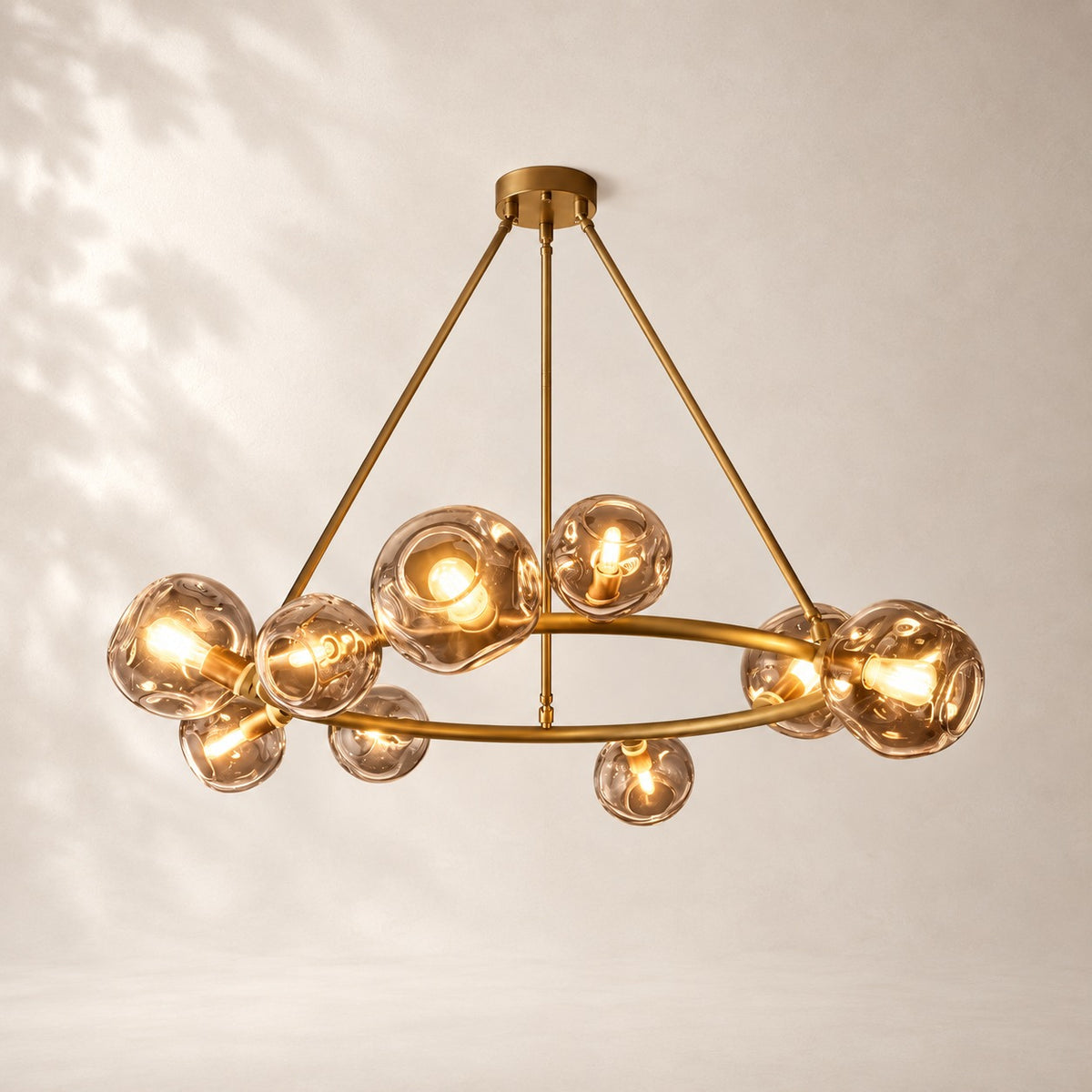 Bubeline Glass Round Chandelier 48"