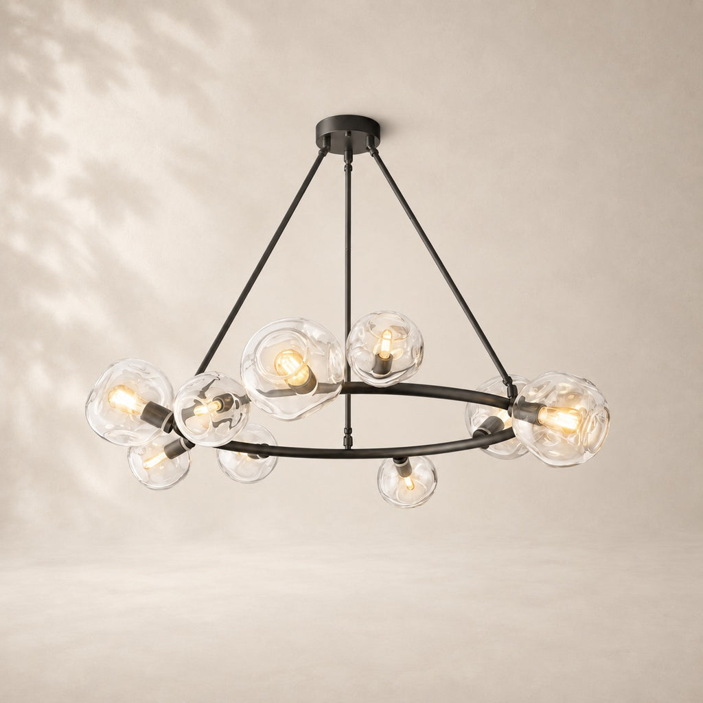 Bubeline Glass Round Chandelier 48"