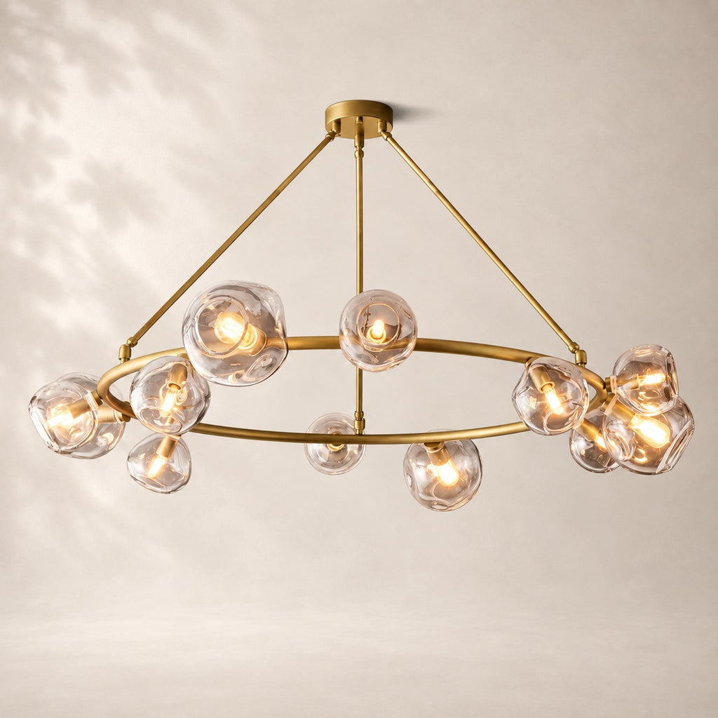 Bubeline Glass Round Chandelier 60"