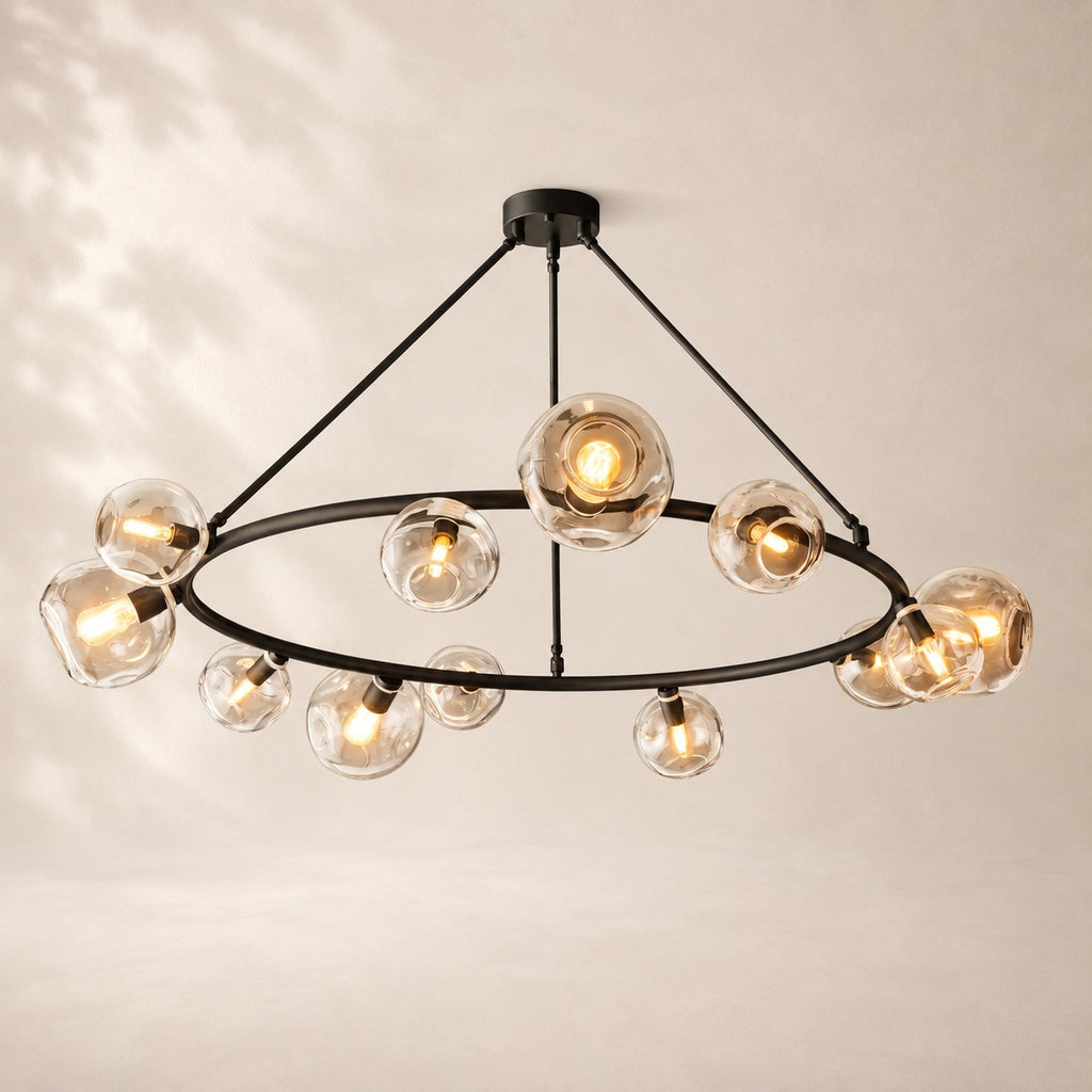 Bubeline Glass Round Chandelier 60"