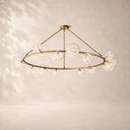 Bubeline Glass Round Chandelier 72"