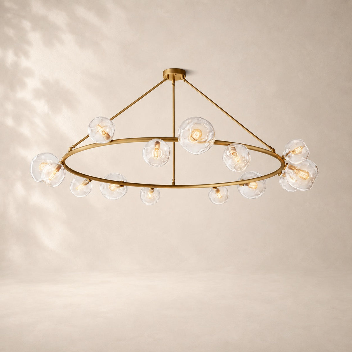 Bubeline Glass Round Chandelier 72"