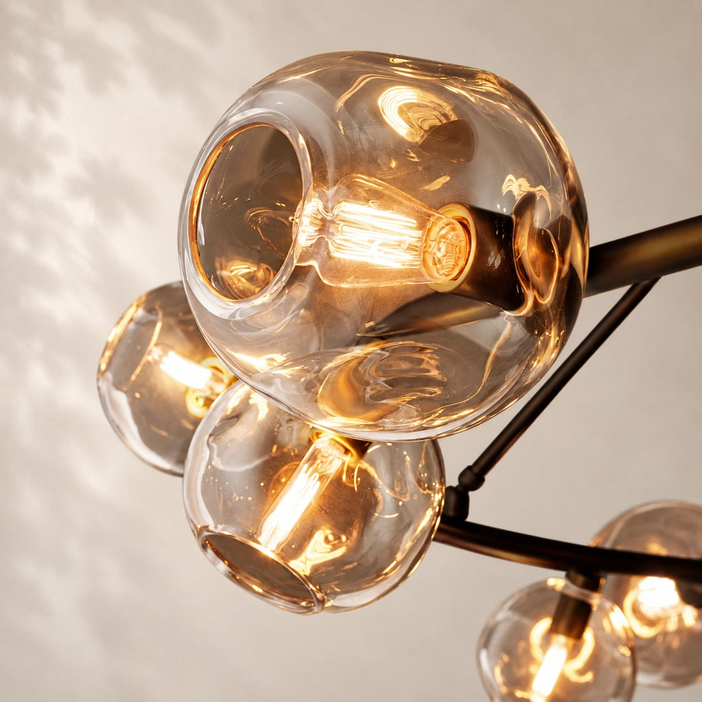 Bubeline Glass Round Chandelier 72"