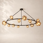 Bubeline Glass Round Chandelier 72"