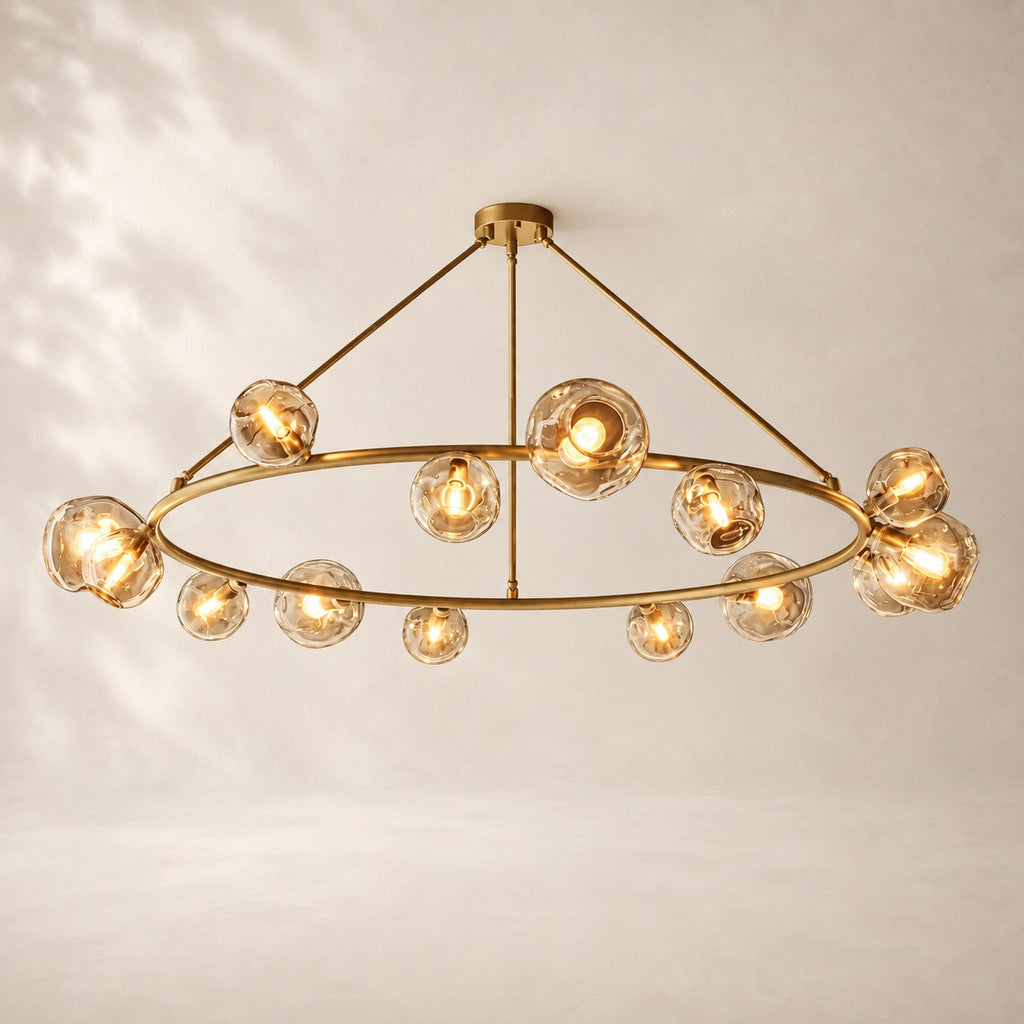 Bubeline Glass Round Chandelier 72"