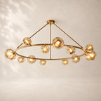 Bubeline Glass Round Chandelier 72"