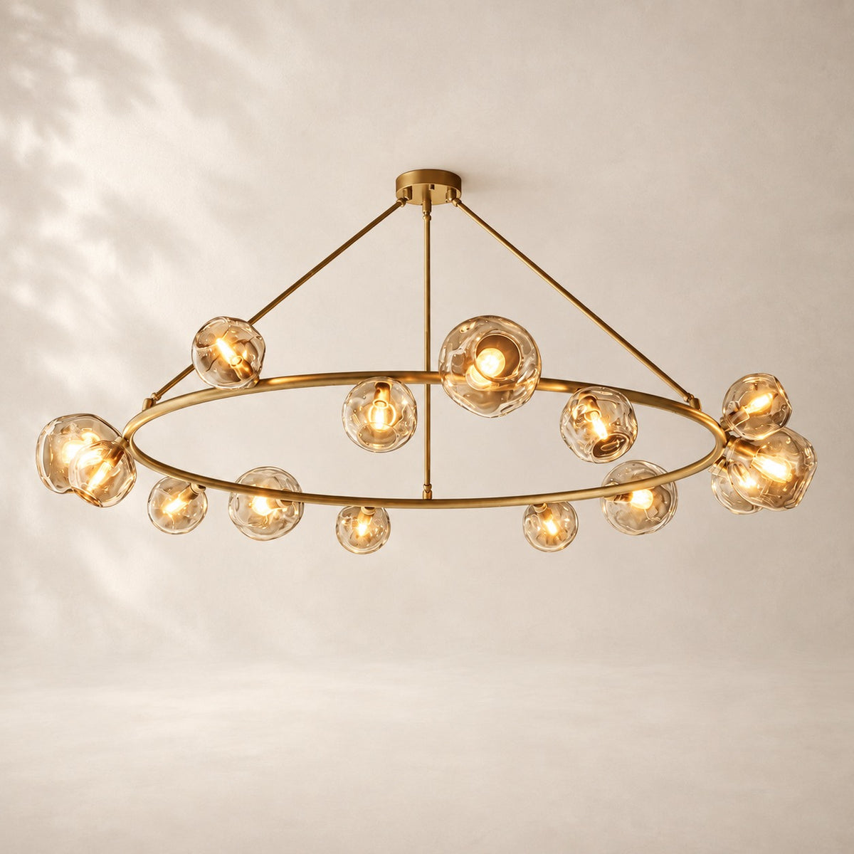 Bubeline Glass Round Chandelier 72"