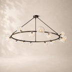 Bubeline Glass Round Chandelier 72"