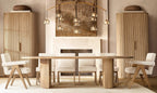 Byrton Reeded White Oak Tall Cabinet