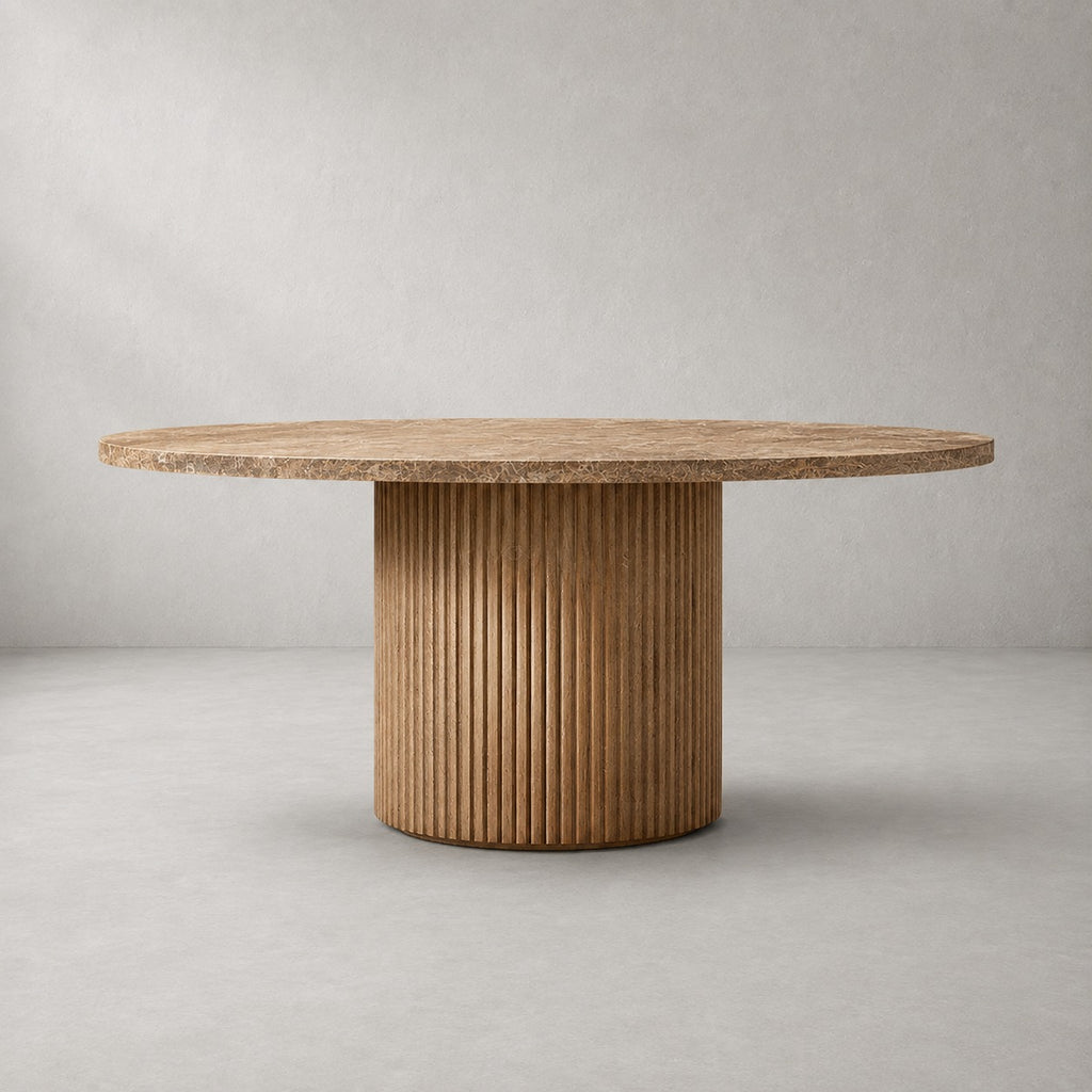 Byrton Emperador Round Modern Dining Table