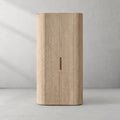 Byrton Reeded White Oak Tall Cabinet