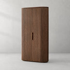 Byrton Reeded White Oak Tall Cabinet