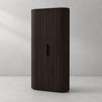 Byrton Reeded White Oak Tall Cabinet