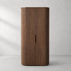 Byrton Reeded White Oak Tall Cabinet