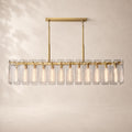 Calvane Glass Rectangular Chandelier 72"