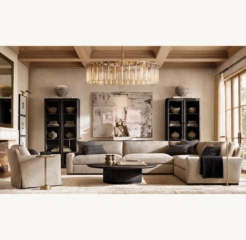 Calvane Glass Round Chandelier 60"