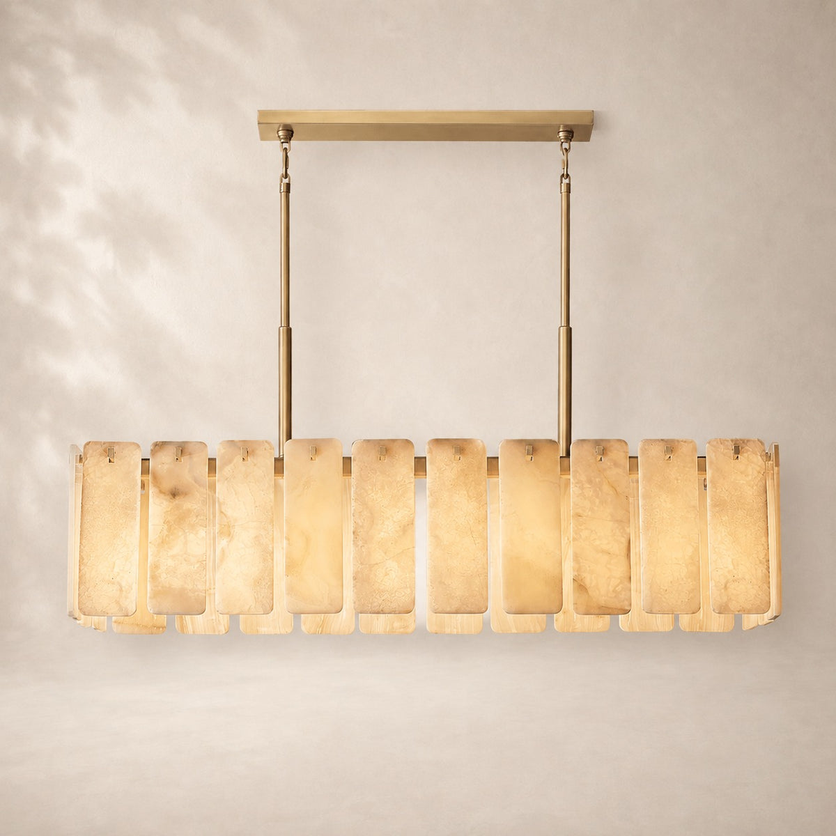 Calvane Onyx Rectangular Chandelier 60"