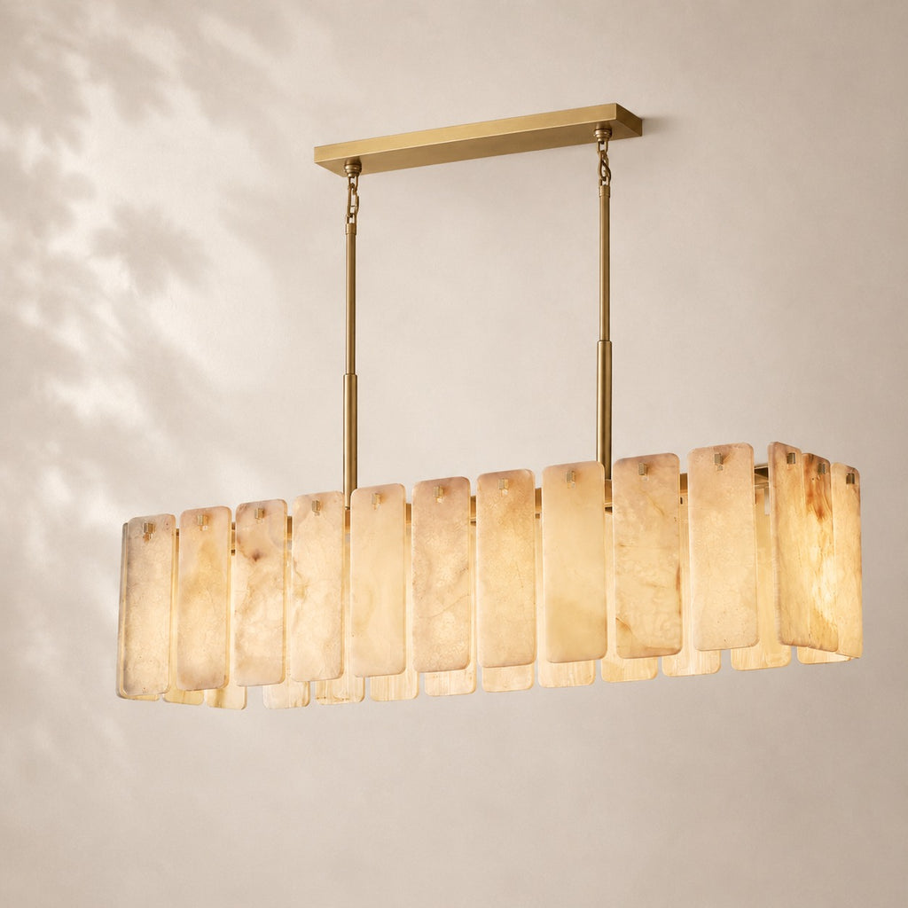 Calvane Onyx Rectangular Chandelier 60"