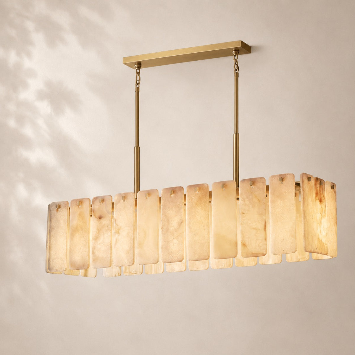 Calvane Onyx Rectangular Chandelier 60"