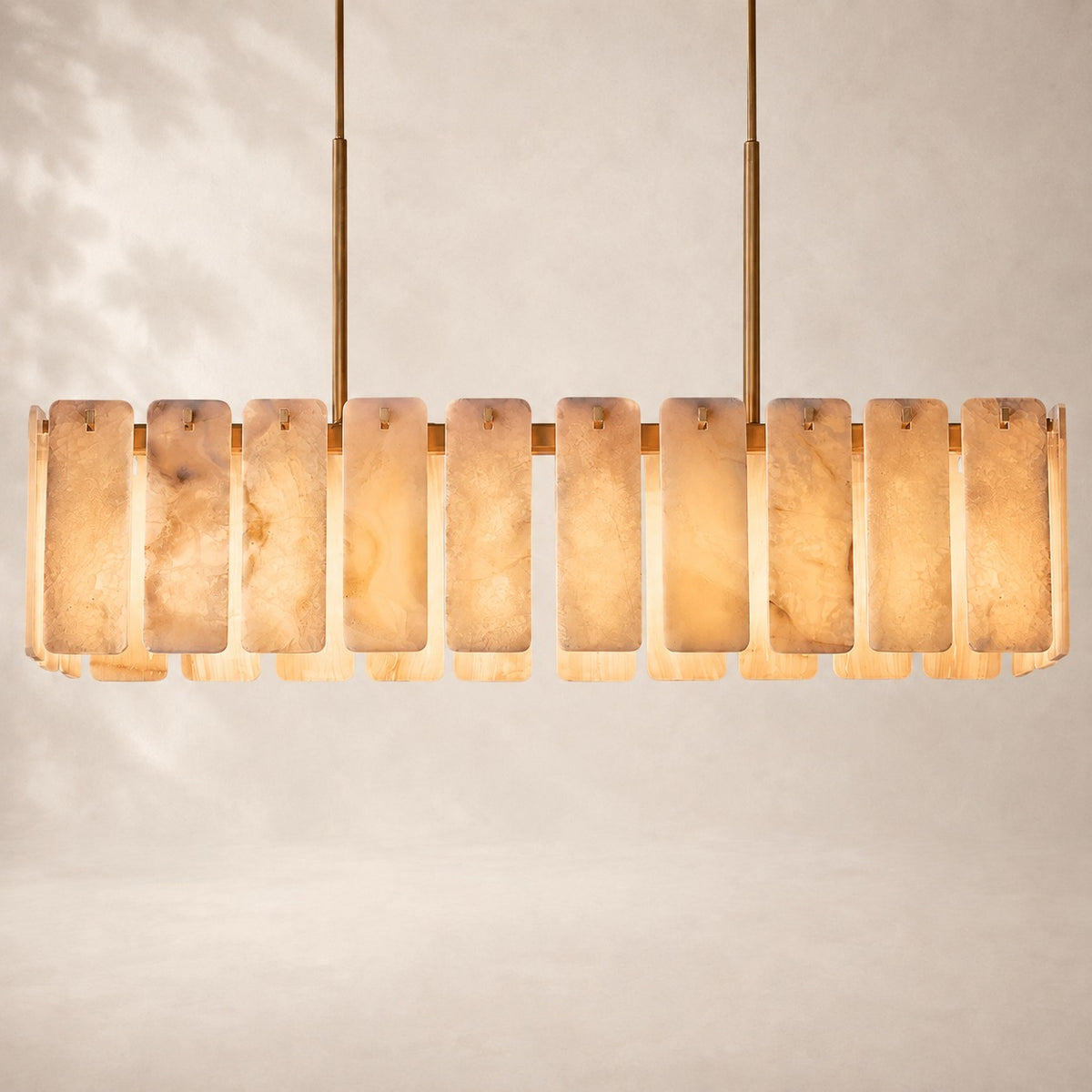 Calvane Onyx Rectangular Chandelier 60"