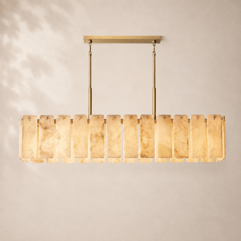 Calvane Onyx Rectangular Chandelier 72"