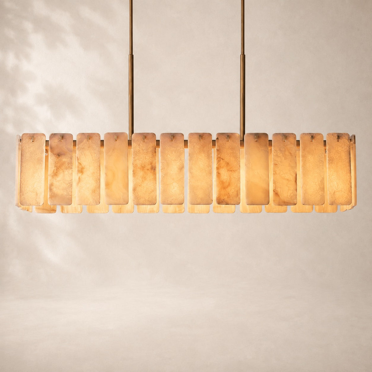 Calvane Onyx Rectangular Chandelier 72"