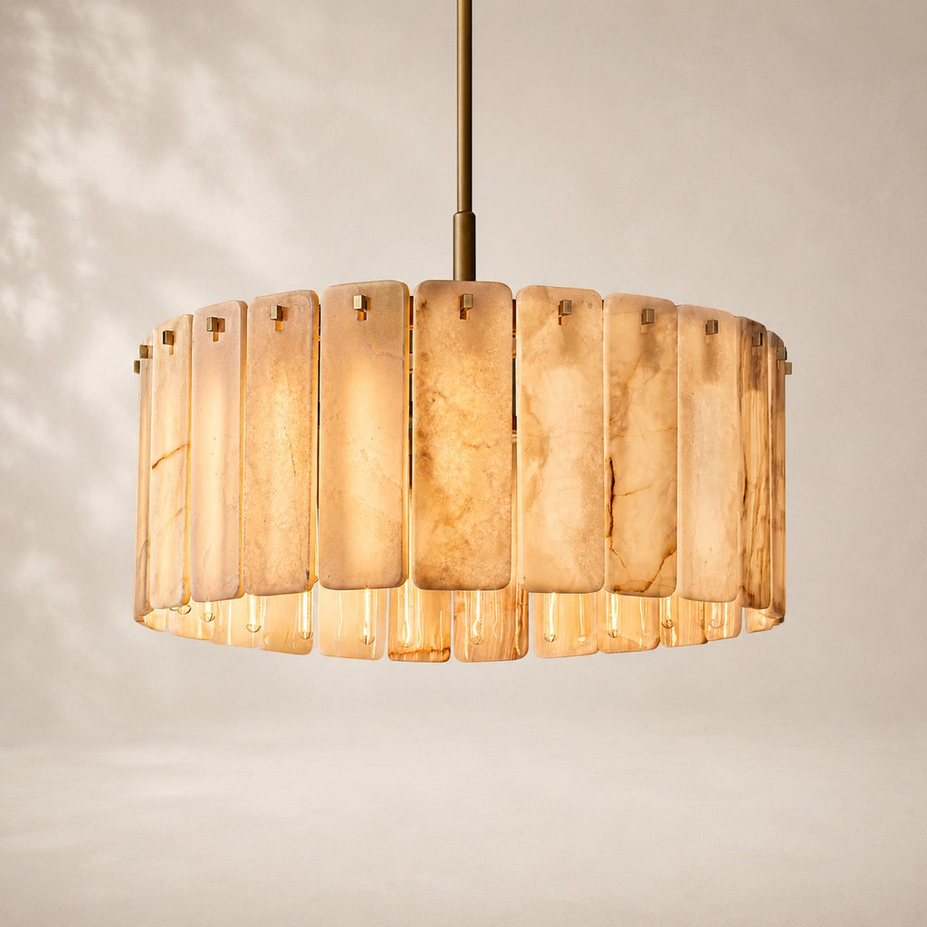 Calvane Onyx Round Chandelier 36"