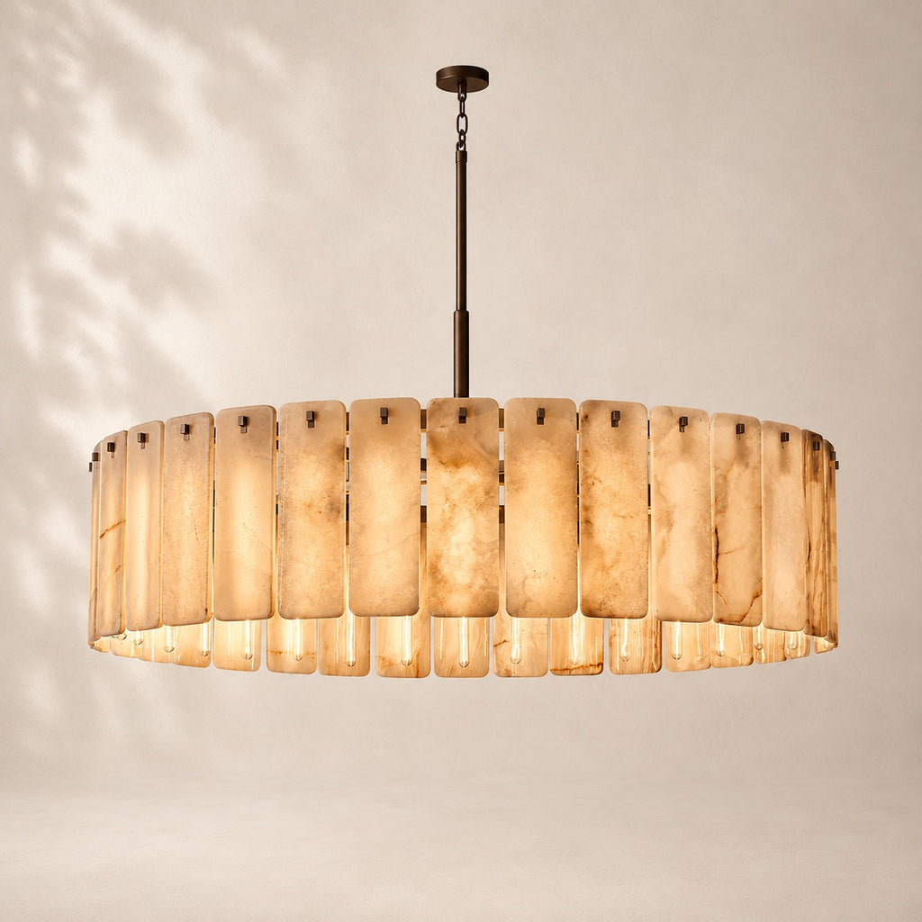 Calvane Onyx Round Chandelier 60"