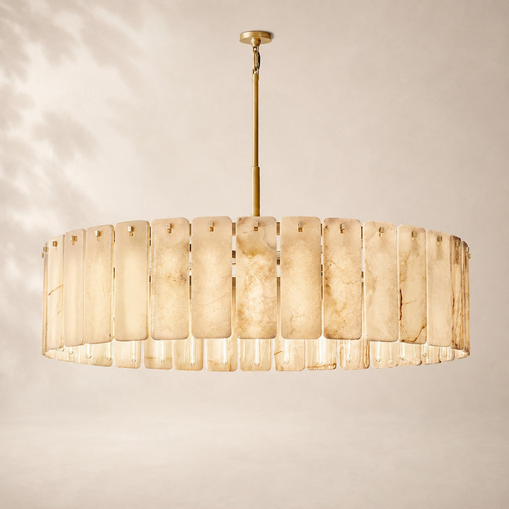 Calvane Onyx Round Chandelier 60"