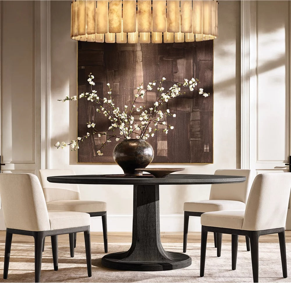 Calvane Onyx Round Chandelier 60"