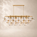 Calvette Clear Glass Linear Chandelier 72"
