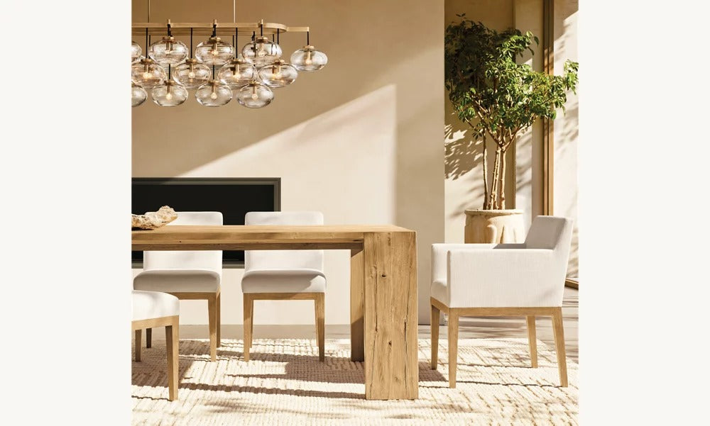 Calvette Clear Glass Linear Chandelier 72"
