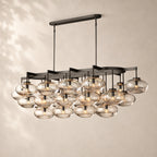 Calvette Clear Glass Linear Chandelier 72"