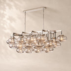Calvette Clear Glass Linear Chandelier 72"
