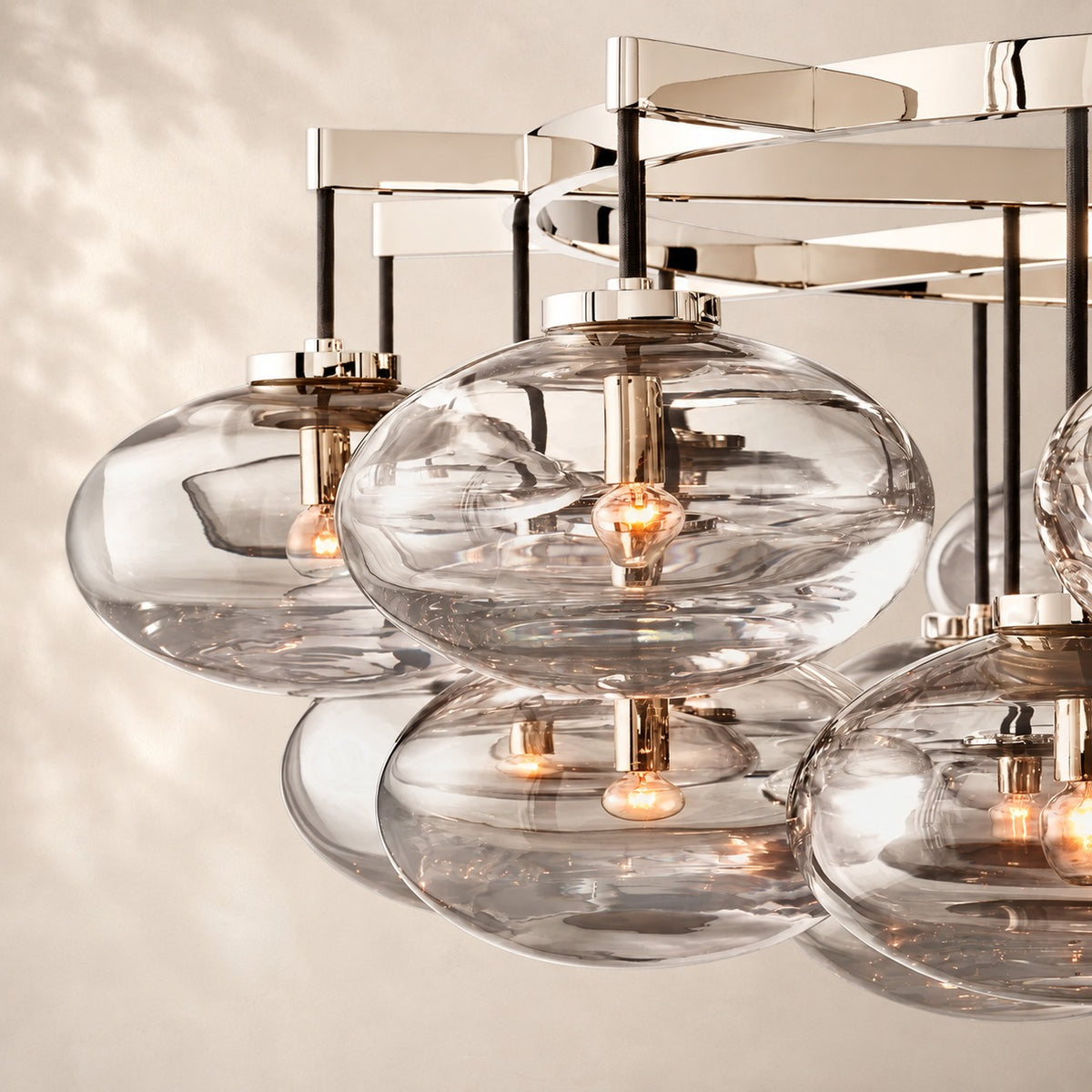 Calvette Clear Glass Linear Chandelier 72"