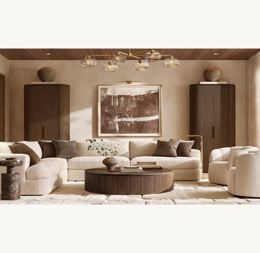 Calvette Clear Glass Mobile Linear Chandelier 60"