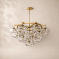 Calvette Clear Glass Round Chandelier 48"