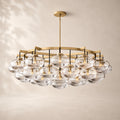 Calvette Clear Glass Round Chandelier 60"