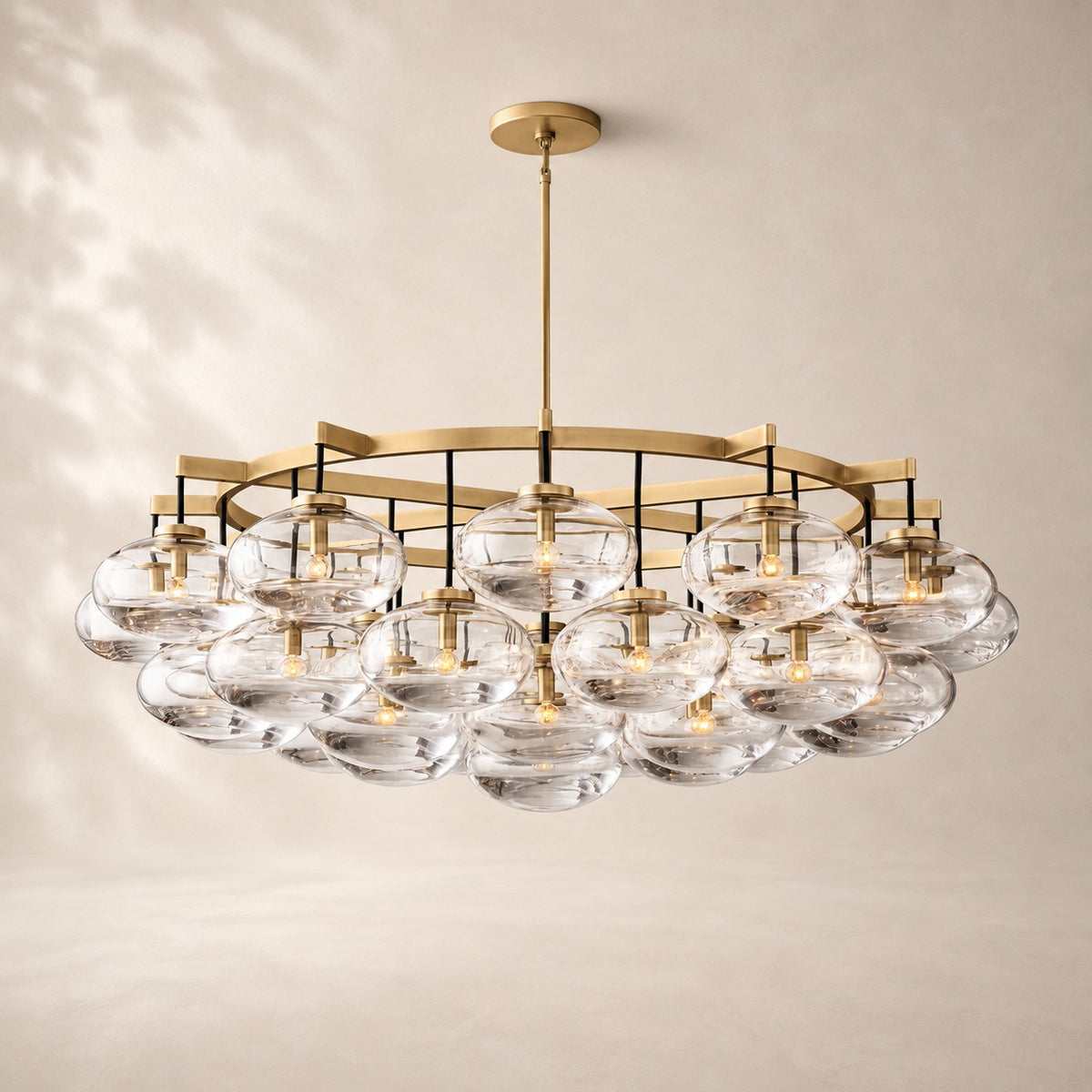 Calvette Clear Glass Round Chandelier 60"