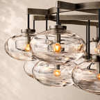 Calvette Clear Glass Round Chandelier 60"