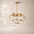 Calvette Clear Glass Round Chandelier 36"
